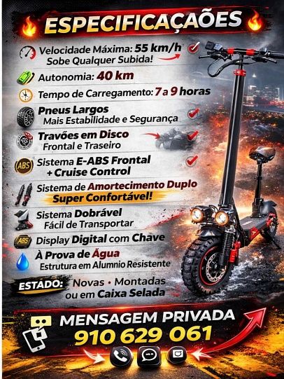 Trotinetas 1200w novas em stock