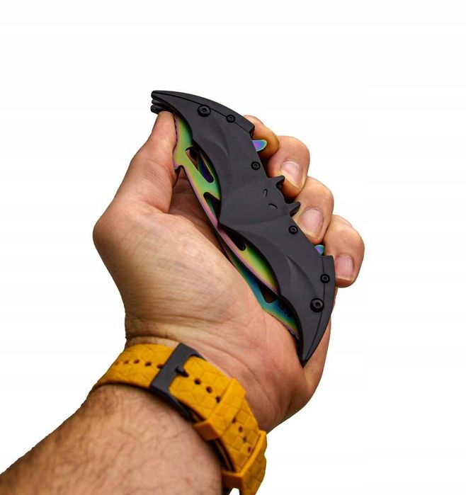 Nóż TWIN BLADE BATMAN Podwójne Ostrze 2X Sprężynowy Taktyczny Składany