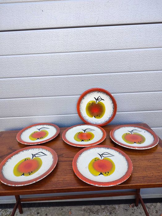 Ceramiczne talerze deserowe Zell recznie malowane - design - u
