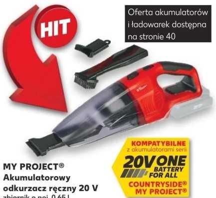 Odkurzacz samochodowy MyProject 20v + Akumulator + ładowarka