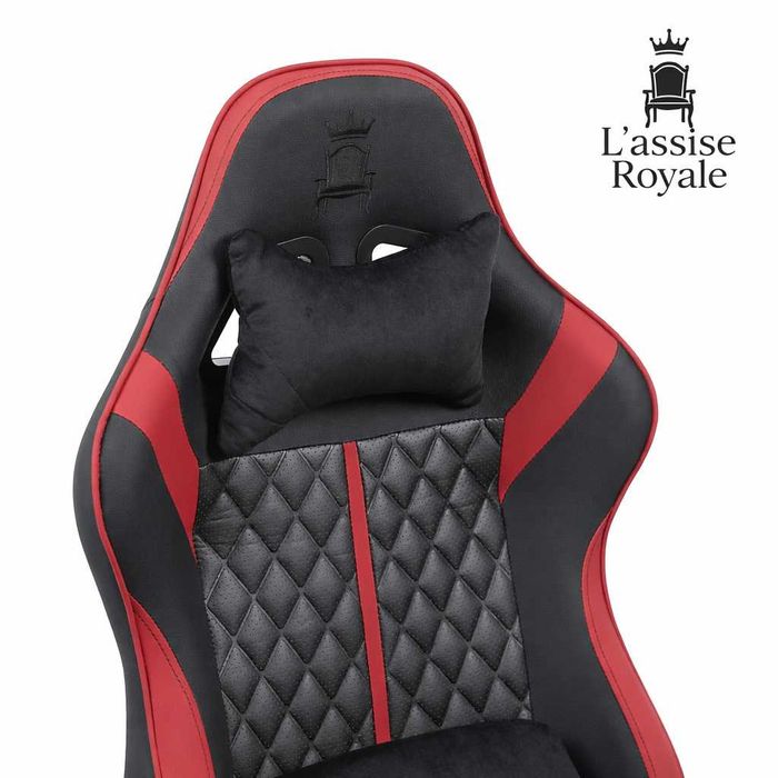 Fotel Gamingowy pikowany PREMIUM Obrotowy Biurowy Regulowany Ergonom