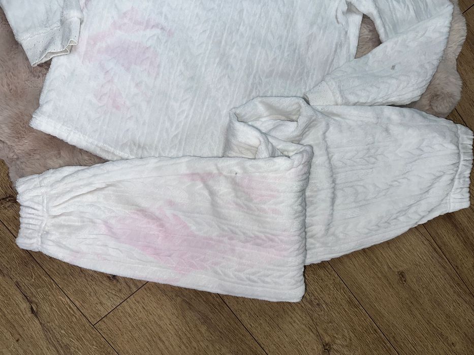 Primark pizamka biała cieplutka S
