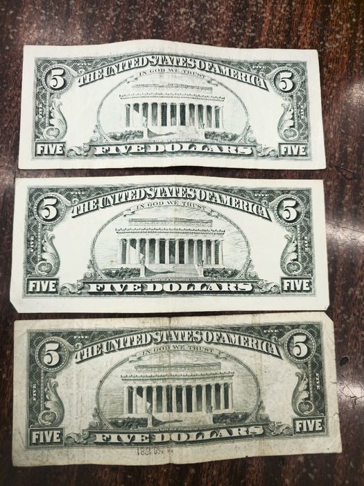 Колекційні купюри 5 доларів США (1977 та 1988 роки)
