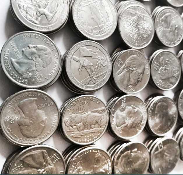 Квотери США 25 центов