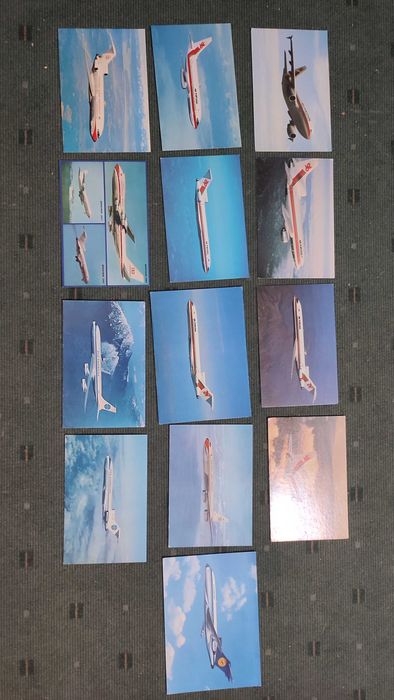 13 Postais antigos com Aviões