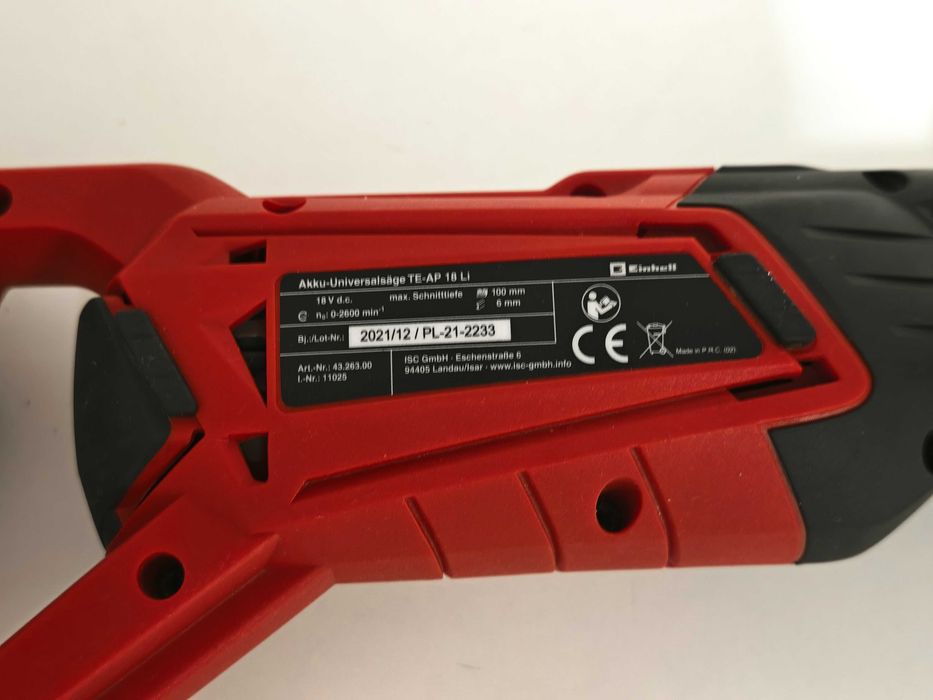 Piła szablasta akumulatorowa Einhell TE-AP 18 Li + Bateria 4.0Ah i Ładowarka