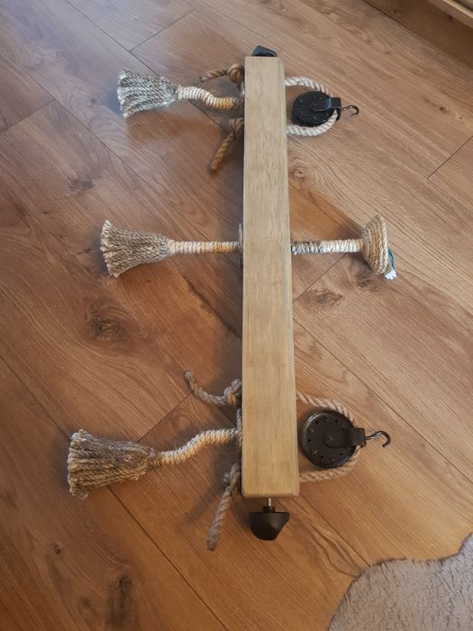 Lampa wisząca drewniana