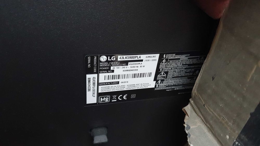 Telewizor lg smart tv 43 całe