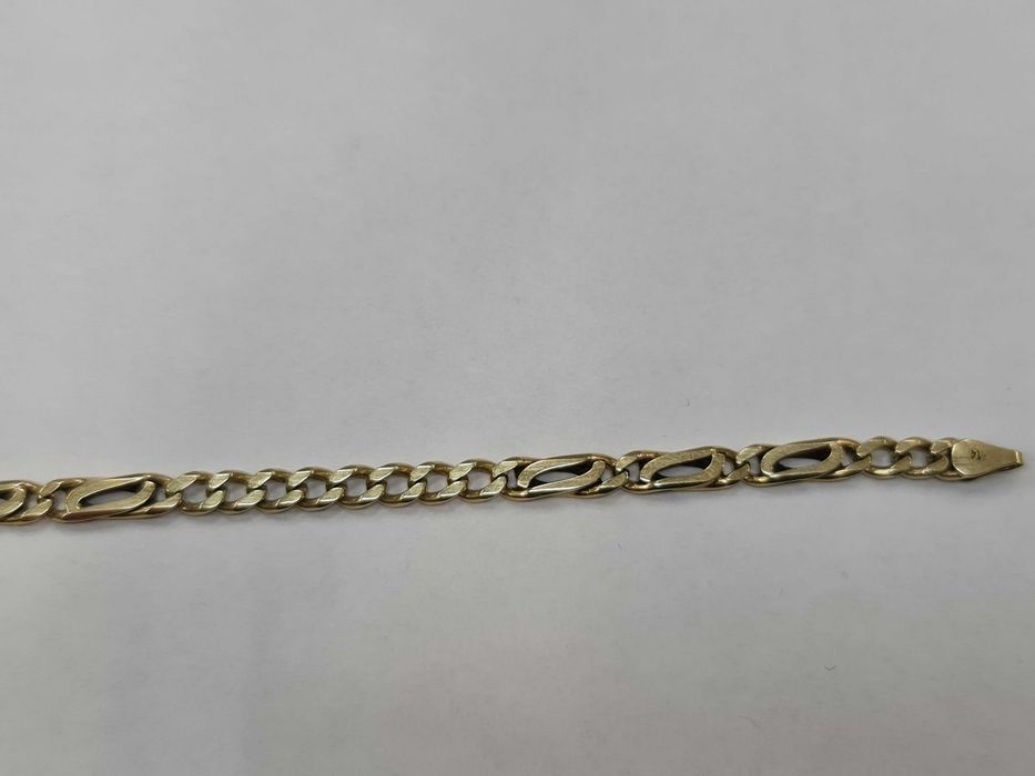 Złota bransoletka męska/ 585/ 10.90 gram/ 21.5 cm/ Pełna
