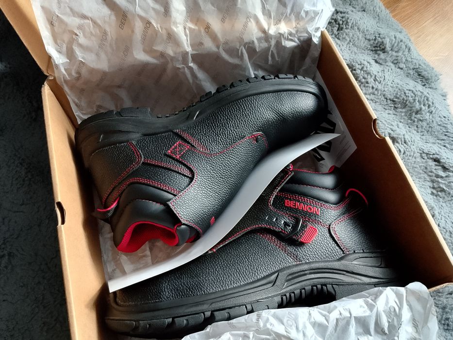 Nowe skórzane buty spawalnicze Bennon 46 certyfikaty