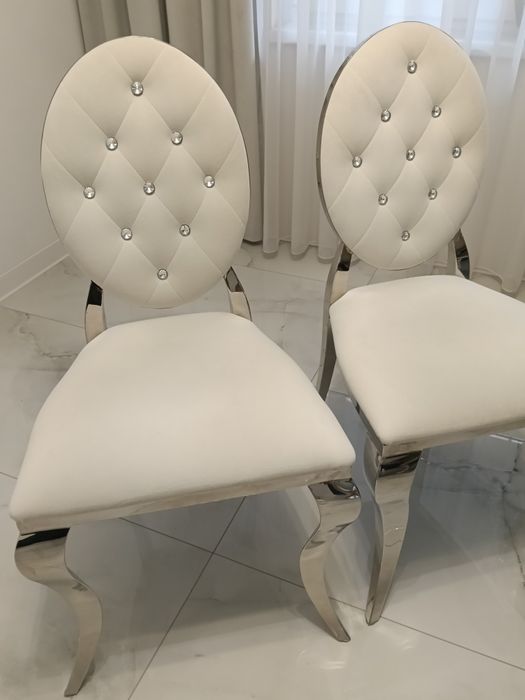 Krzesło Ludwik glamour White