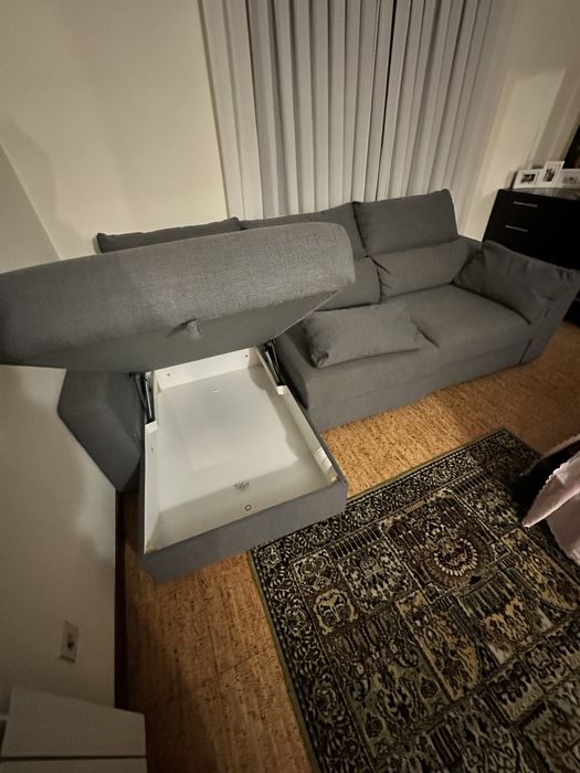 Sofá cama 3 lugares c/ arrumação