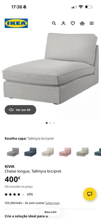 Sofá chaise longe Ikea (Não respondo SMS )