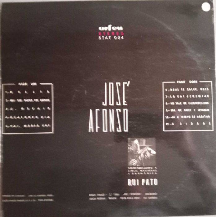 José Afonso	- - - - -		Contos Velhos, Rumos Novos	- - - - -	LP