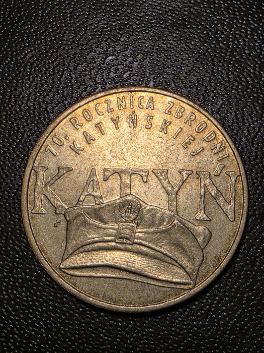Moneta okolicznościowa 70 rocznica Zbrodni Katyńskiej nominał 2 zł