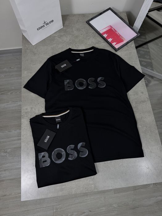 Футболка Boss, футболка Hugo Boss прорезиненим логотипом