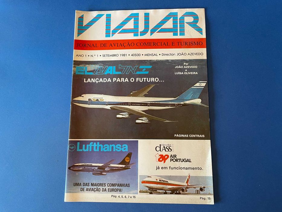Lote 2 revistas Viajar - nº1 (1981) e nº 85 (1990)