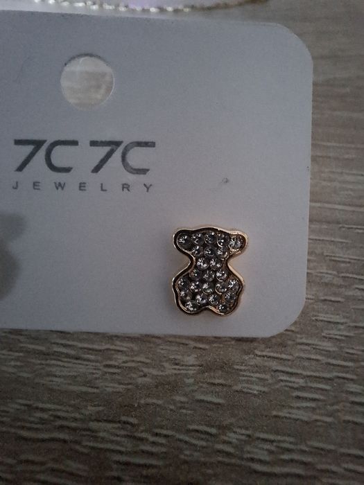 Kolczyki misie pozłacane