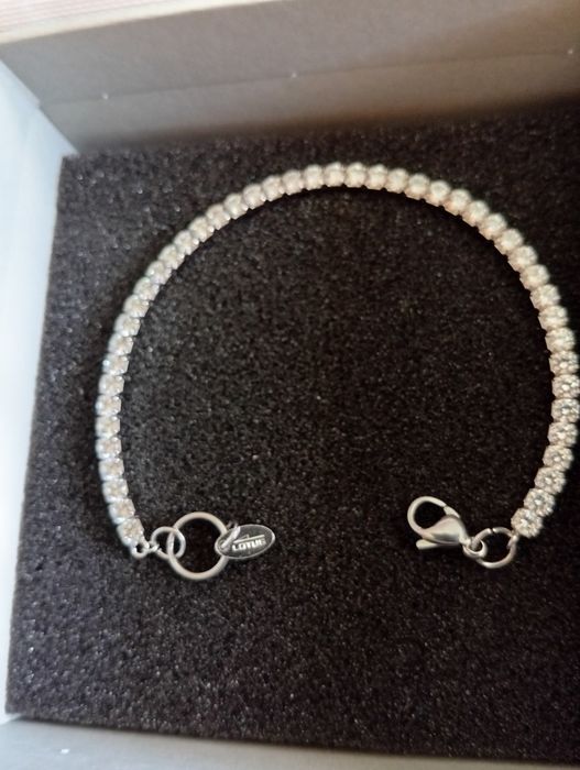 Pulseira c/brilhantes Lotus Silver
