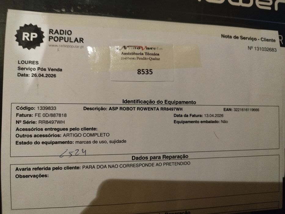 Aspirador robô Rowenta