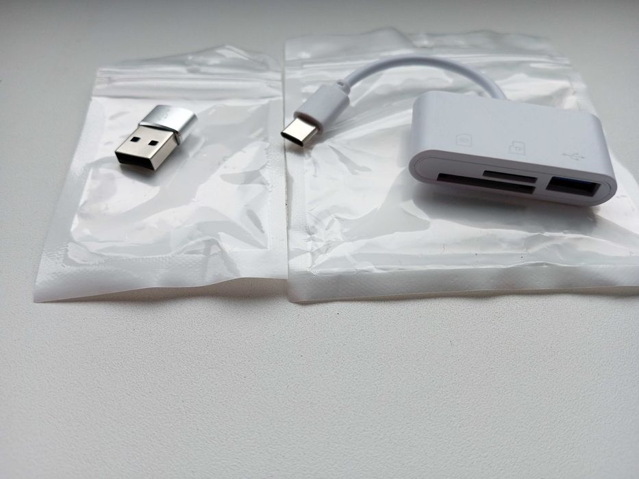 Картридер USB A, USB Type-C для чтения карт памяти microSD/TF и SD