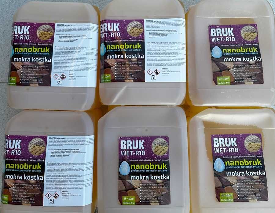 WET-R10 nano impregnat do kostki brukowej - mokry efekt 5L