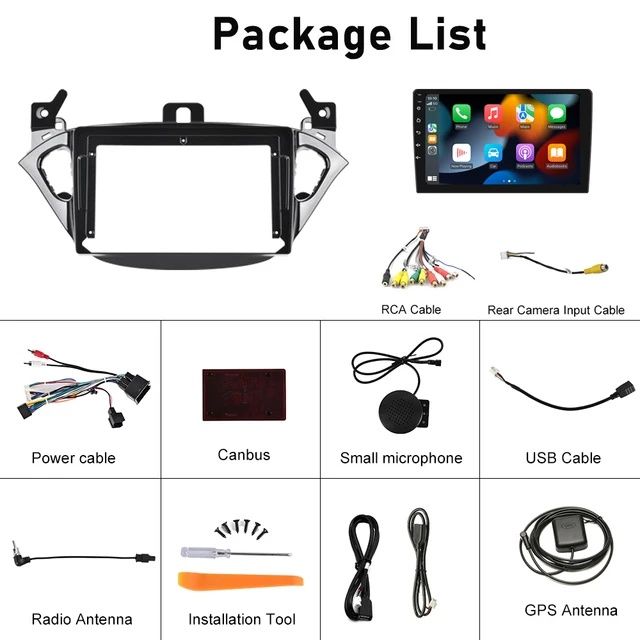 Rádio android OPEL CORSA E 2014 a 19 gps wifi Carplay CANBUS 2/32gb