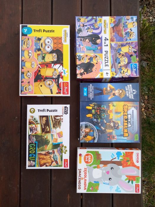 7 x Gry + Puzzle Minionki Star Wars