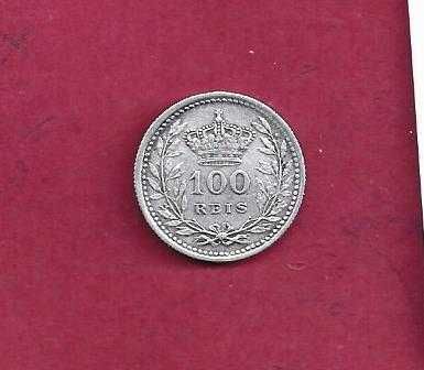MONARQUIA  D. MANUEL II  100 REIS 1910  PRATA