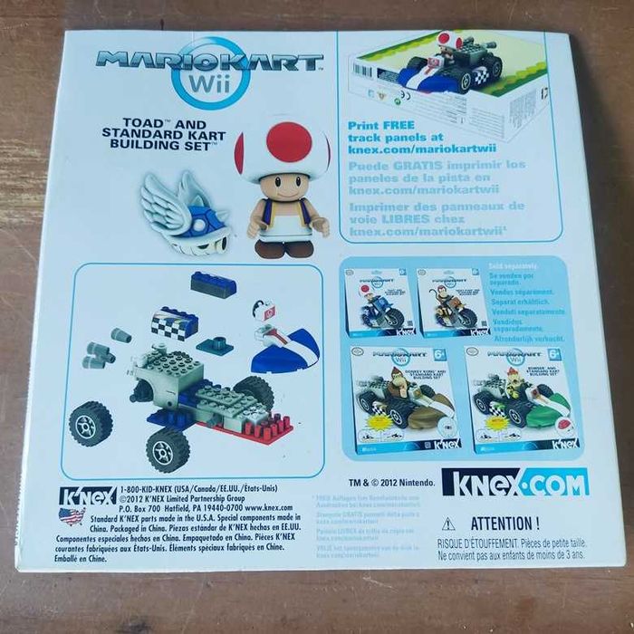K'nex MarioKart Wii Toad And Standard Kart Building Set Nintendo License Product