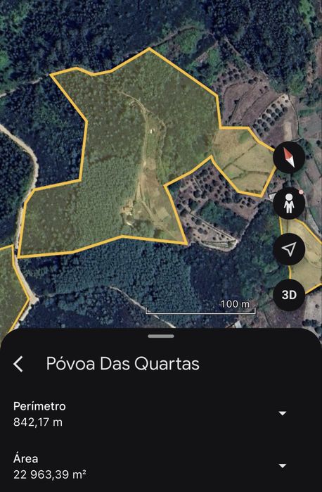 Terreno com cerca de 30000 m2 na Povoa das Quartas (O. do Hospital)