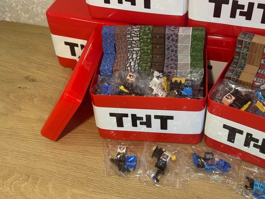 Магнітний Конструктор Minecraft Майнкрафт 100+3 / 200+6 в боксі TNT