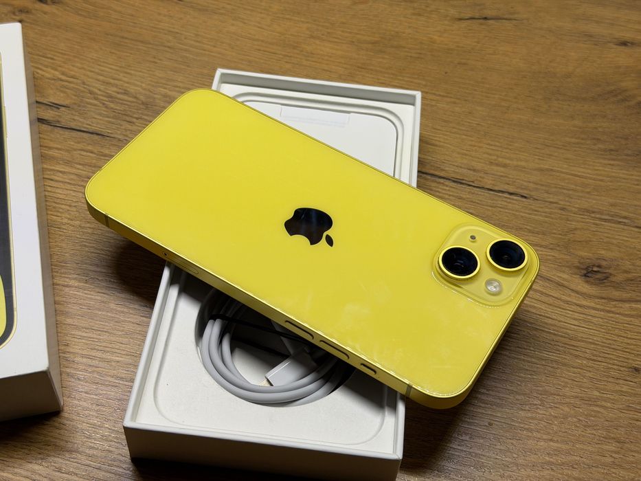 iPhone 14 Plus 128GB Yellow Żółty 15 Ładny Stan Komplet