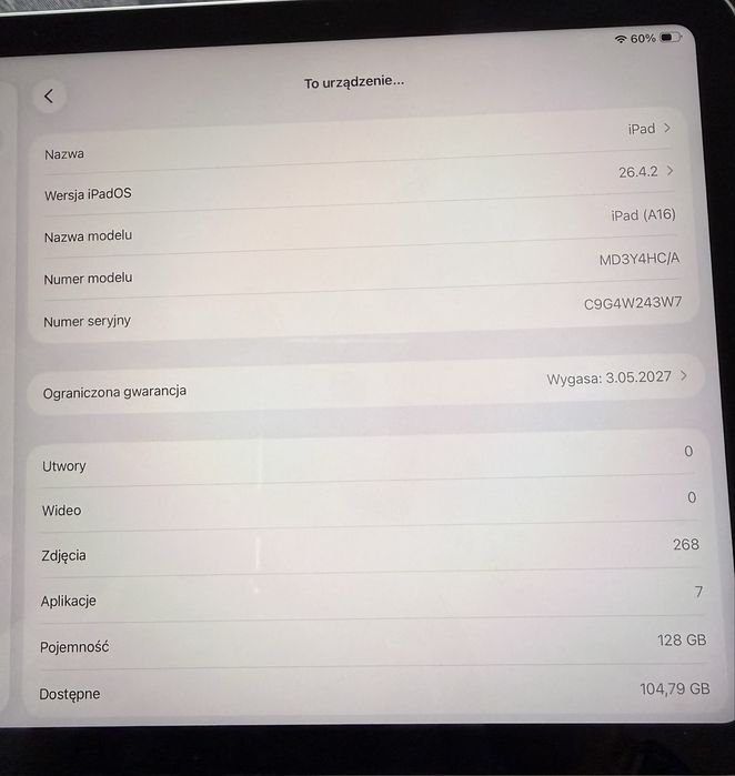 IPad A16 - tablet generacja 11 - stan idealny