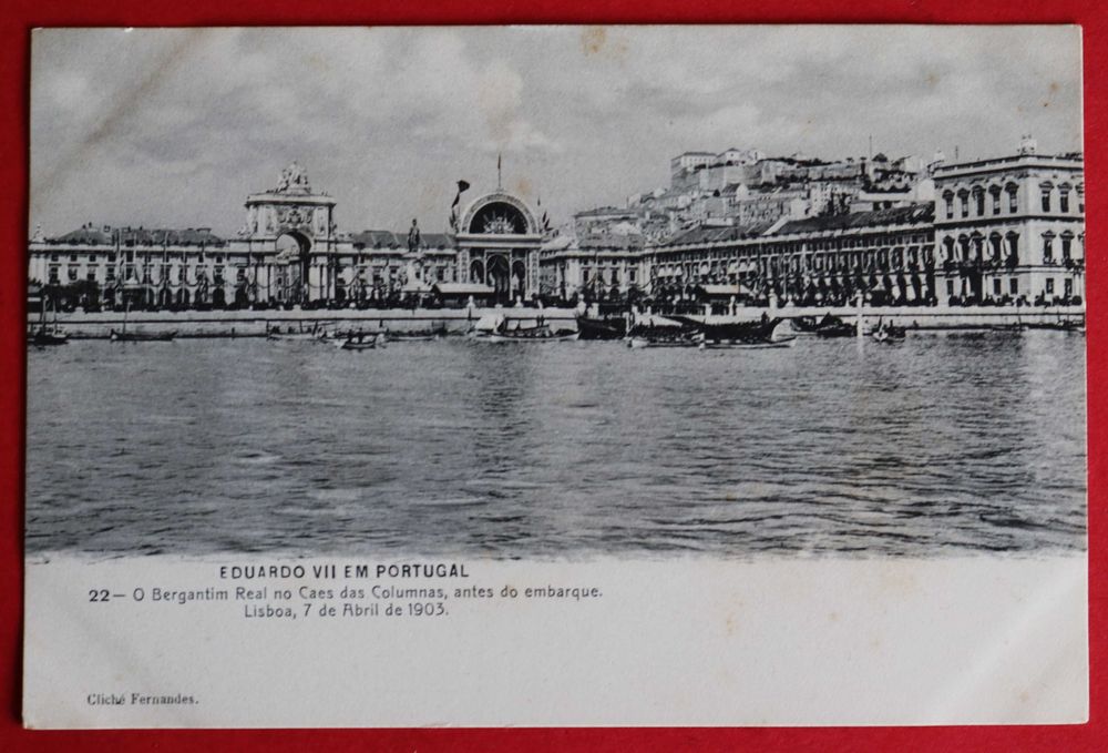 Eduardo VII em Portugal 1903 o Bergantim Real Cais das Colunas