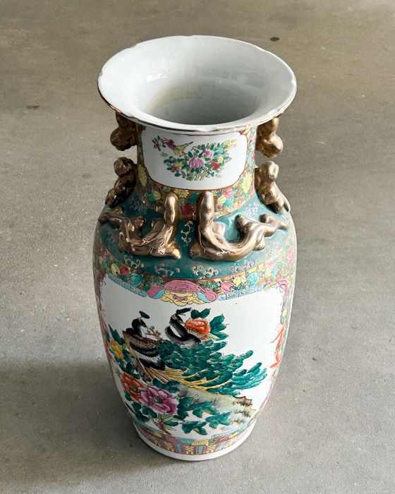 Jarrão vintage grande em porcelana chinesa
