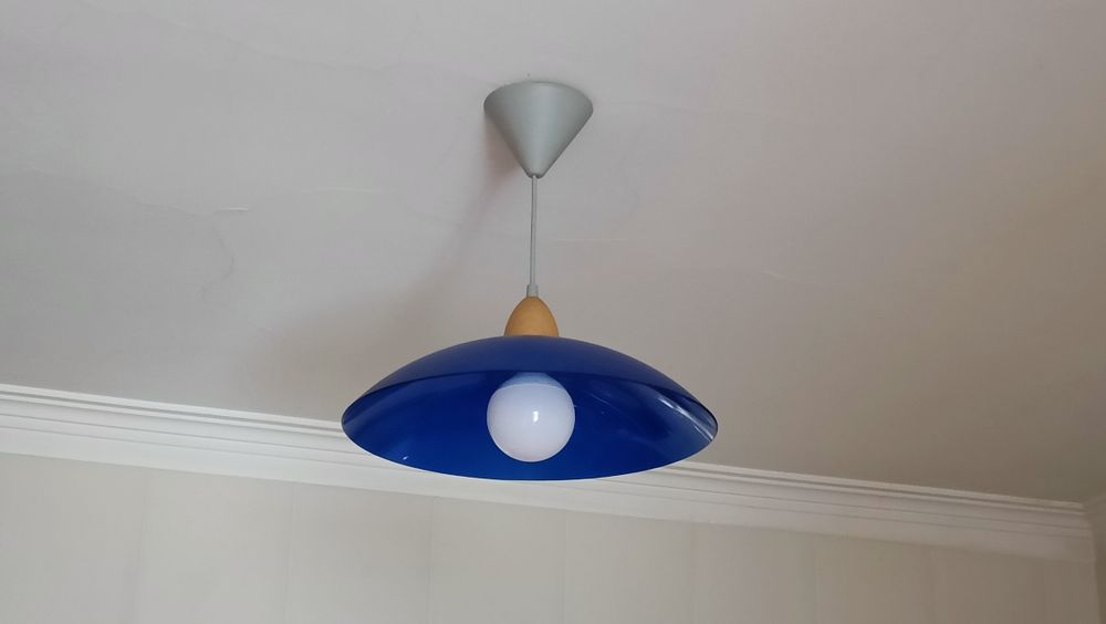 Candeeiro em vidro Azul