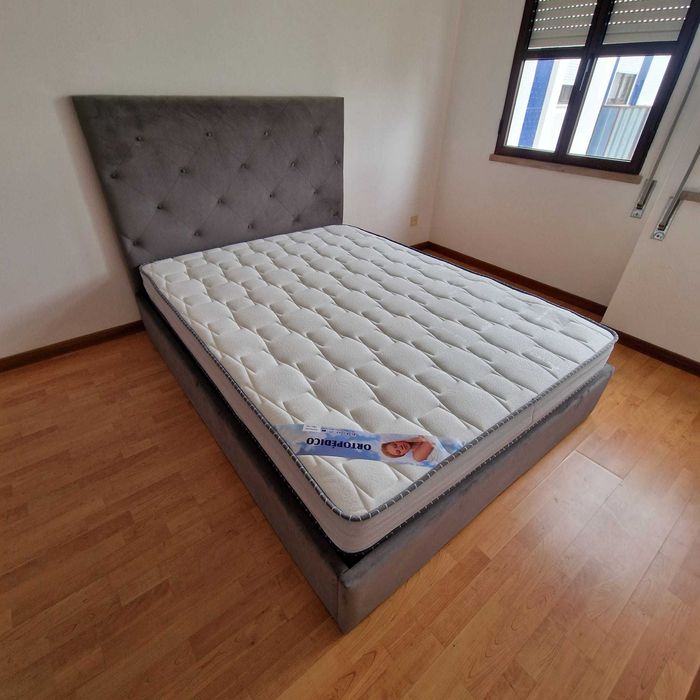 Camas de Casal Estofadas de Luxo 199€ Disp. em Várias Cores! 190x140m!