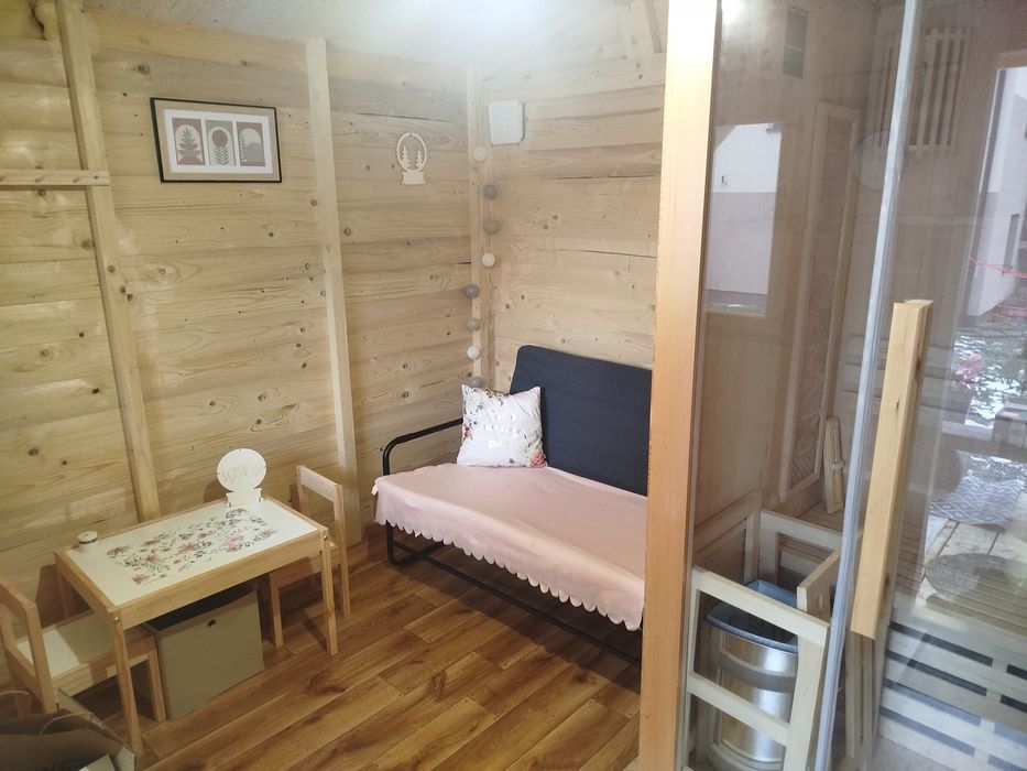Chatka pod lasem Szczyrk  Góralski domek z bali  jacuzzi