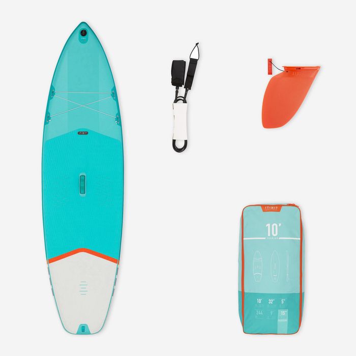 Prancha de Stand Up Paddle insuflável principiante 10 pés Verde