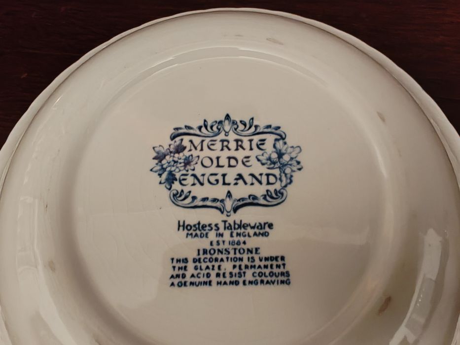 Prato/tigela decorativa de faiança louça inglesa