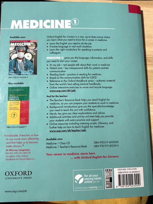 Oxford English for careers Medicine 1 Sam McCarter