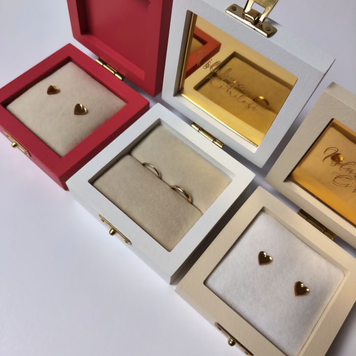 Nowe pudełka, pudełko na obrączki ślubne, 18 różnych kolorów