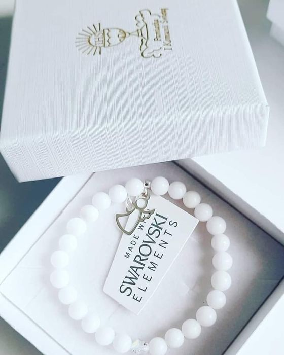 Bransoletka Komunia Święta srebro aniołek