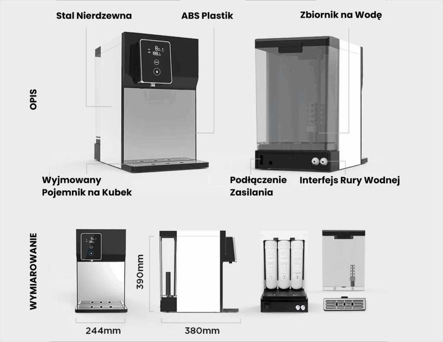 Dystrybutor wody z odwróconą osmozą