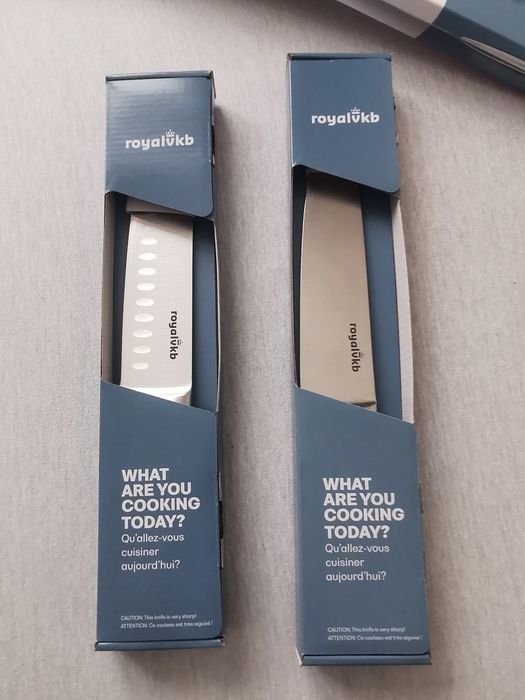 Nóż santoku i nóż szefa kuchni, nowe, bardzo ostre
