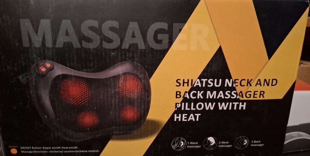Shiatsu – Poduszka do masażu karku, ramion i pleców z ogrzewaniem