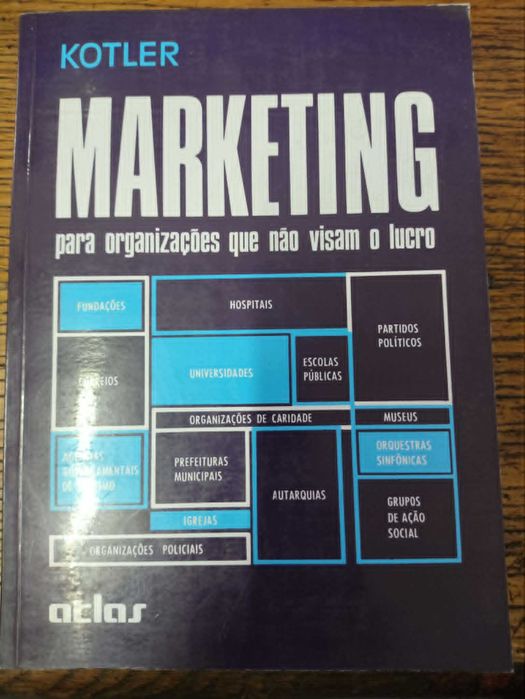 Livro "Marketing para Organizações que Não Visam o Lucro", escrito por Philip Kotler