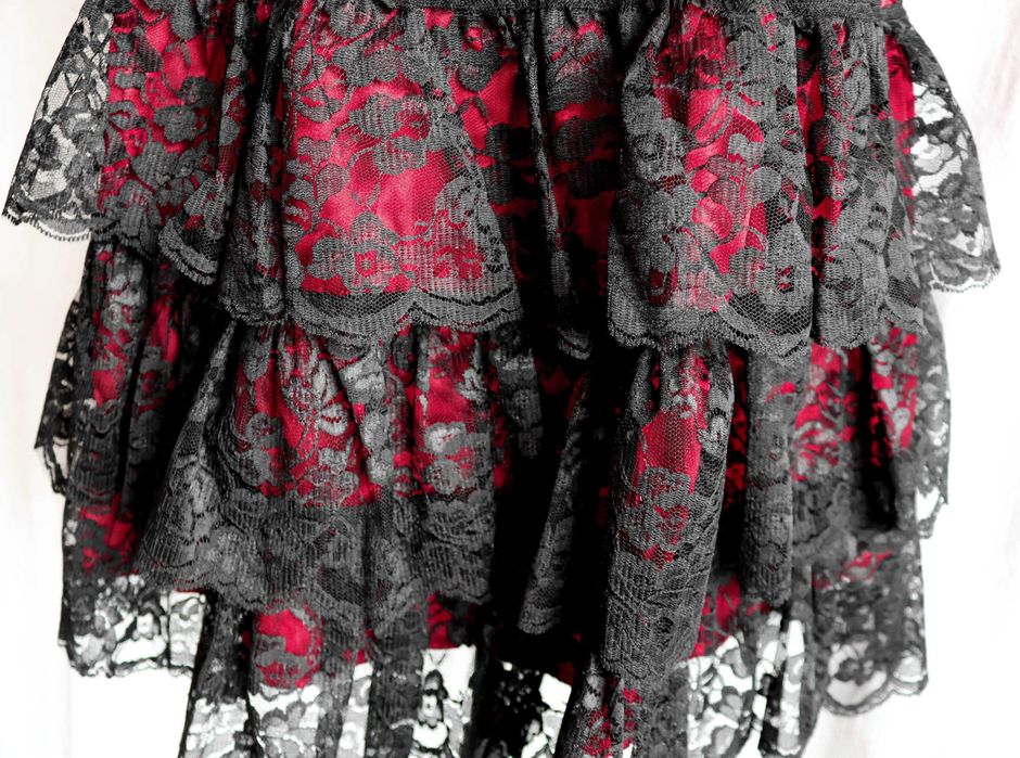 Червоний пеньюар жіноча еротична білизна вікторіанський стиль L phaze