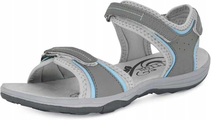 GRITION Sandały sportowe damskie trekkingowe rozmiar 36 szare